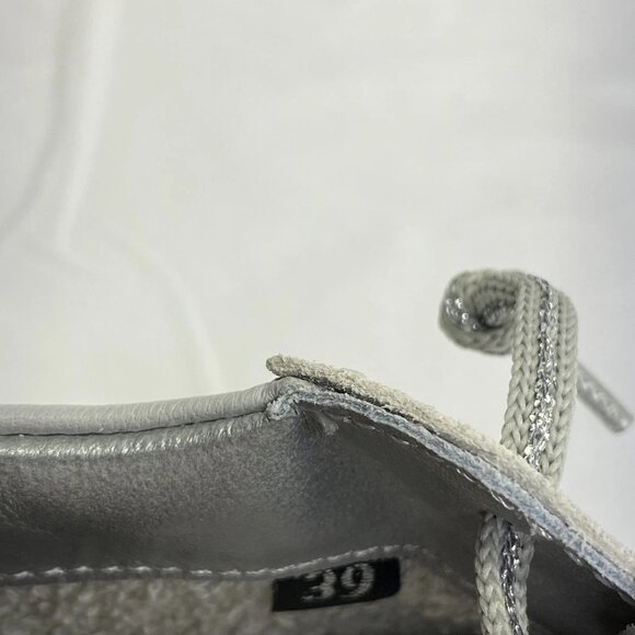 NEW P448 Women’s Thea Platform Sneakers Roccia Gray Size 9 Lace-Up Round Toe – - Picture 8 of 8